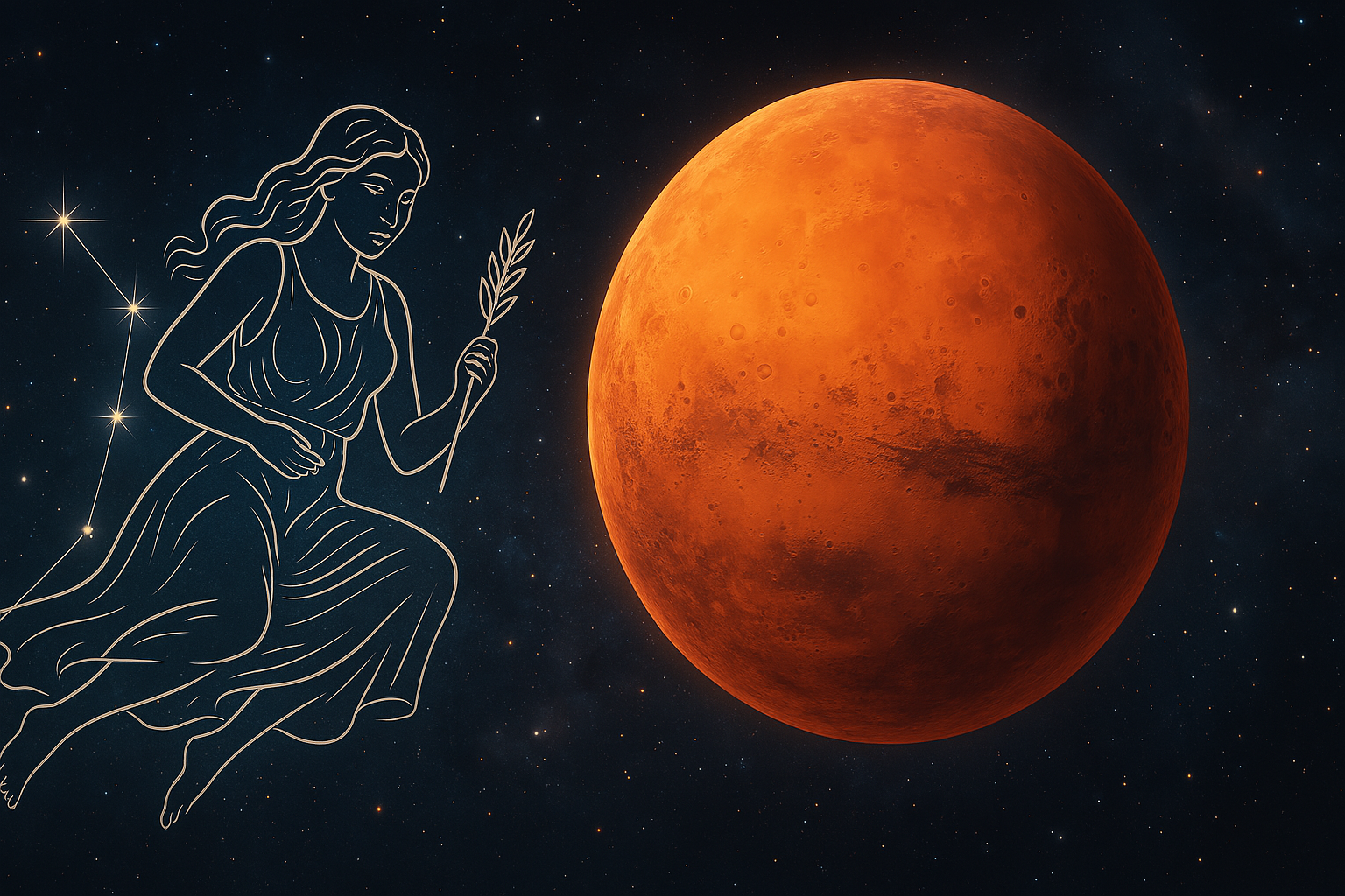 Марс у Діві в жінки