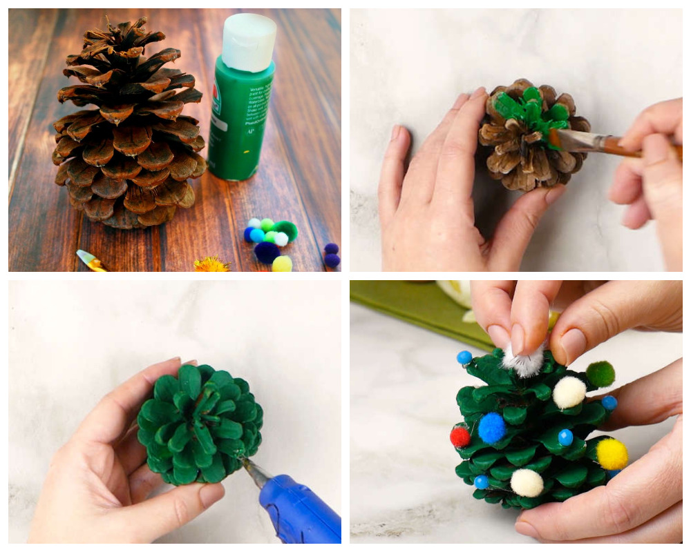 легкі та швидкі поробки з шишок